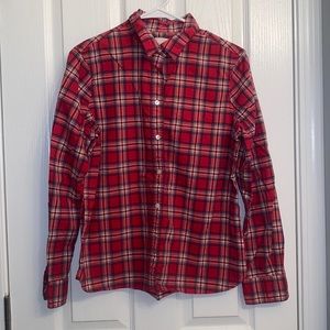 Lands End Canvas Plaid Button Down